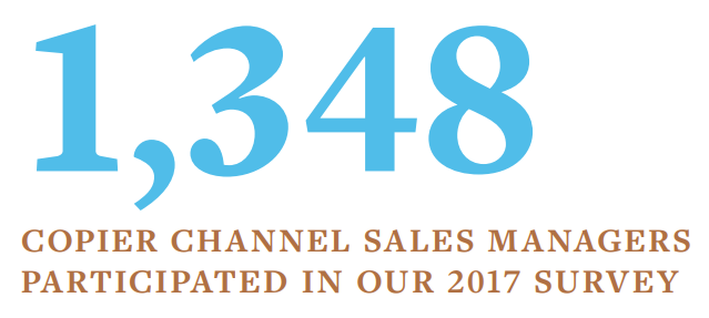 1,348 Copier Channel Sales Managers Participated in Our 2017 Survey